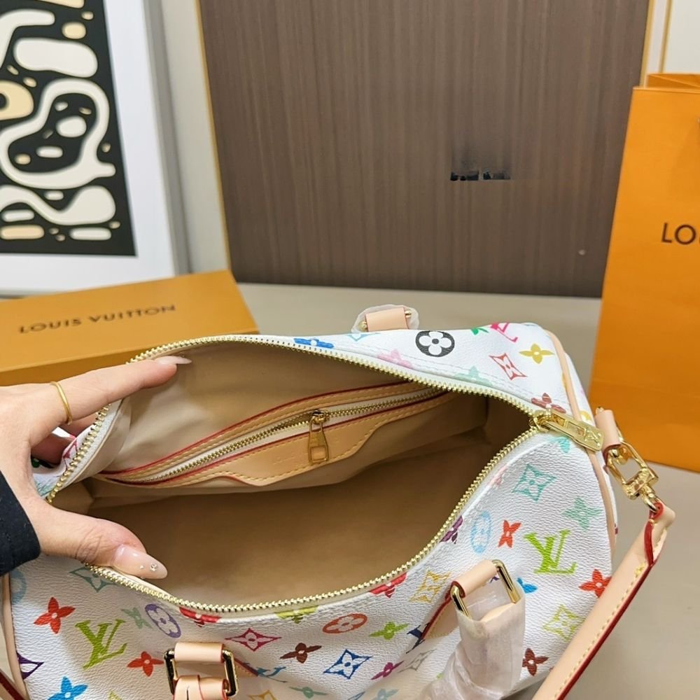 Louis Vuitton X Murakami Speedy Soft 30 Multicolor White 30Cm M27789