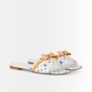 Louis Vuitton X Takashi Murakami 6AM Flat Mule White 1AGZUK