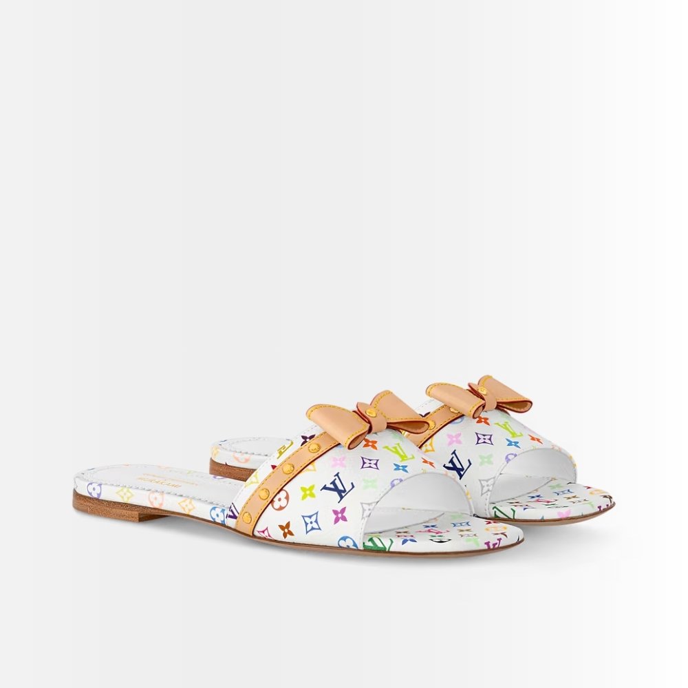 Louis Vuitton X Takashi Murakami 6AM Flat Mule White 1AGZUK