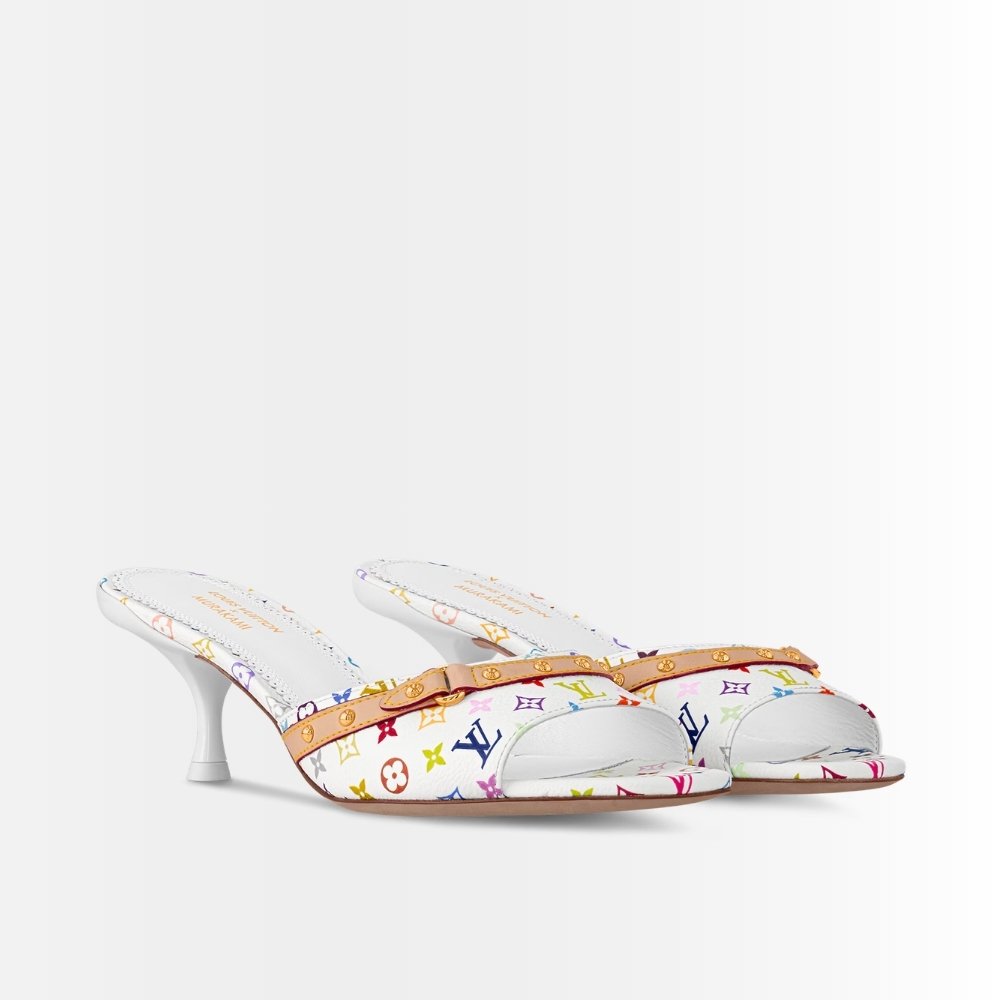 Louis Vuitton x Takashi Murakami 6AM Mule White 1AGWTE