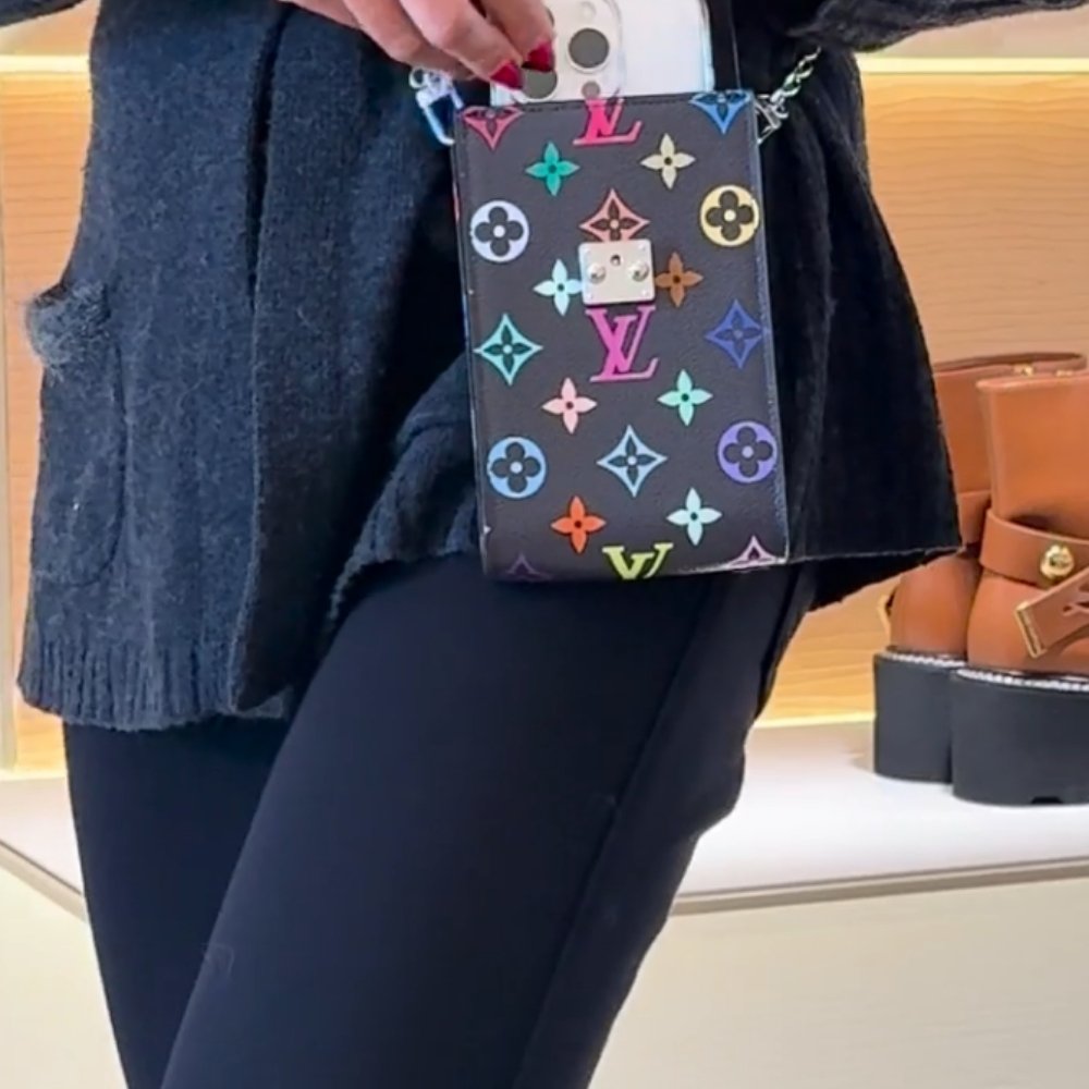 Louis Vuitton X Takashi Murakami Phone Pouch Métis Multicolored 17Cm M14098