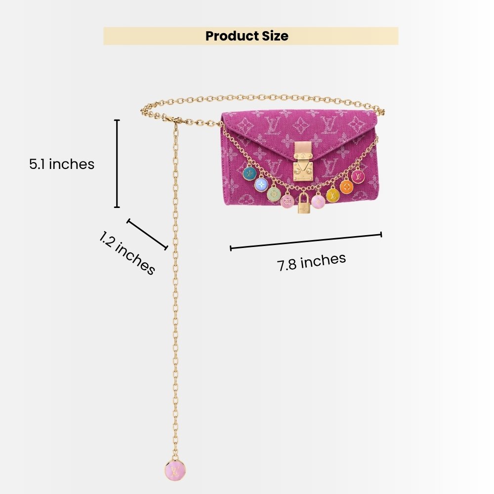 Louis Vuitton x Takashi Murakami Pouch Metis Pink Denim 20Cm