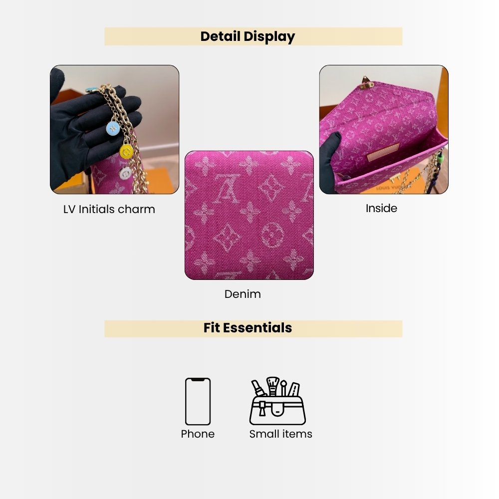 Louis Vuitton x Takashi Murakami Pouch Metis Pink Denim 20Cm