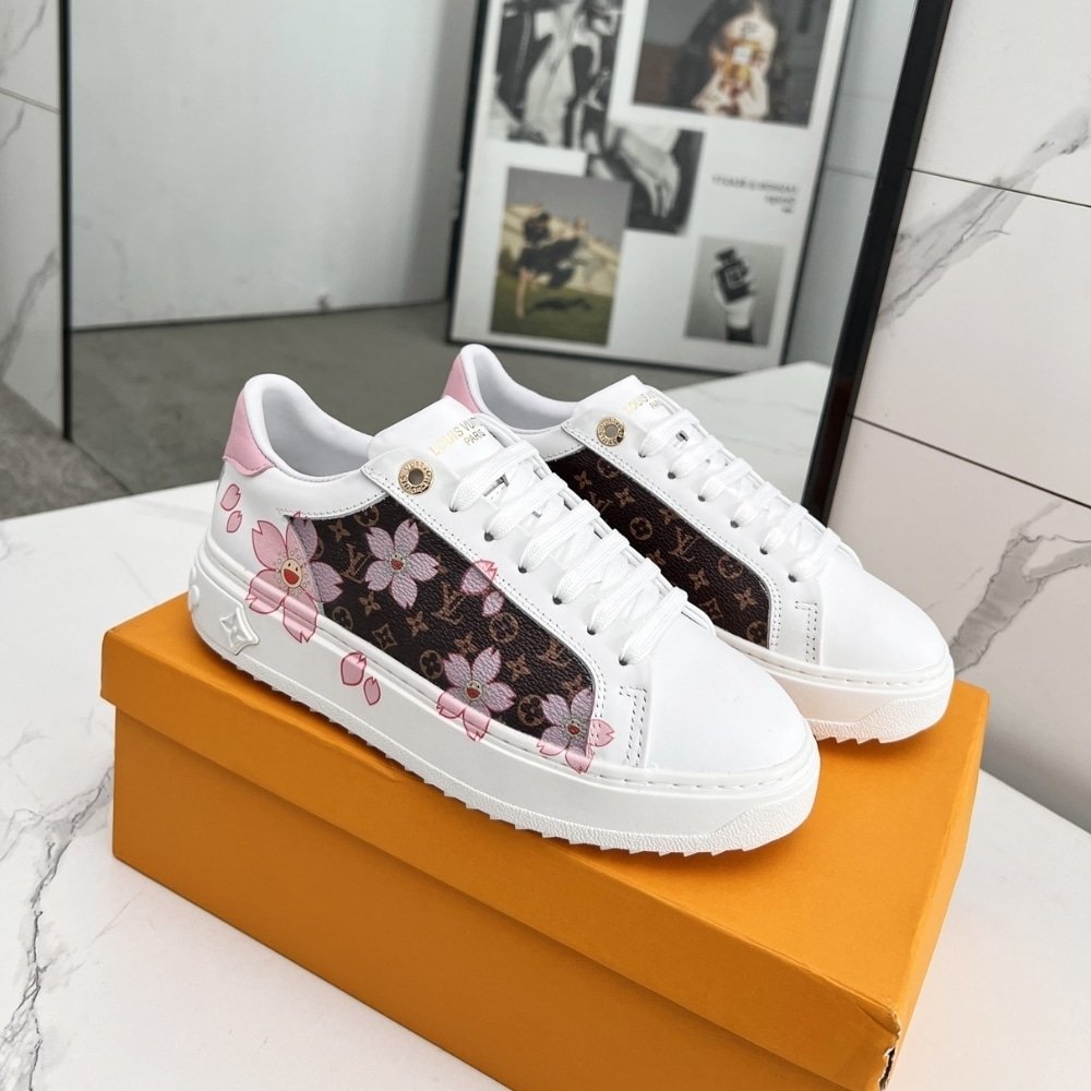 Louis Vuitton x Takashi Murakami Timeout Sneaker Cherry Blossom White 1AGWOL