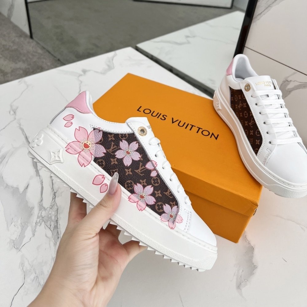 Louis Vuitton x Takashi Murakami Timeout Sneaker Cherry Blossom White 1AGWOL