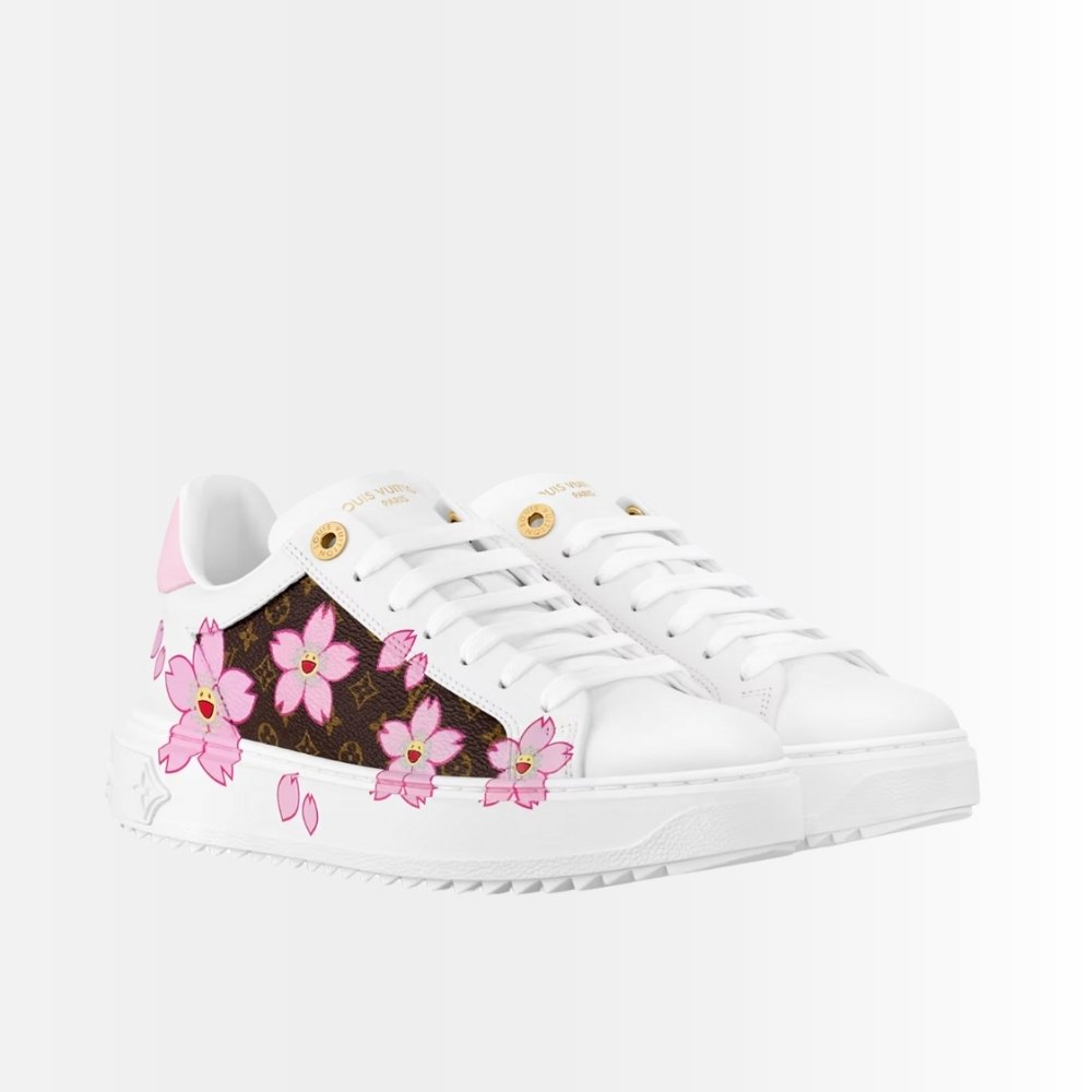 Louis Vuitton x Takashi Murakami Timeout Sneaker Cherry Blossom White 1AGWOL
