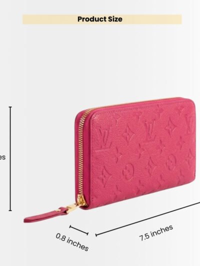 Louis Vuitton Zippy Wallet Monogram Dark Pink 19cm M83639