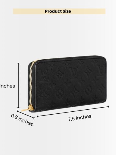 Louis Vuitton Zippy Wallet Monogram Empreinte Black 19cm M61864
