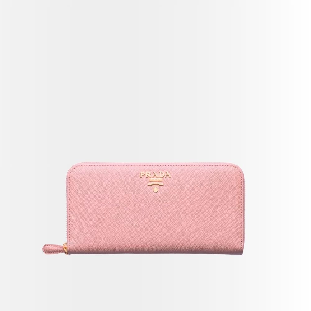 Prada Large Saffiano Leather Wallet Alabaster Pink 19Cm 1Ml506 QWA F0E18