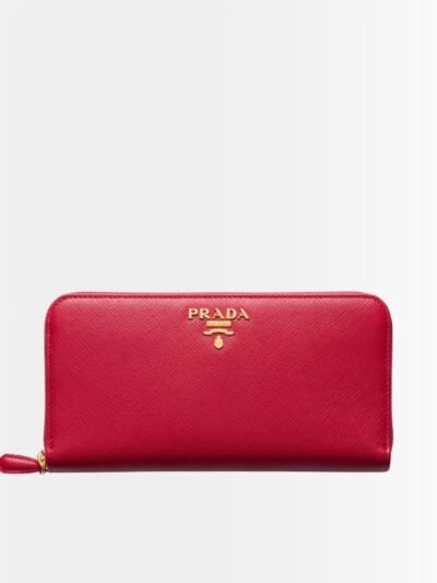 Prada Large Saffiano Leather Wallet Fiery Red 19Cm 1Ml506 QWA F068Z