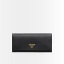 Prada Large Saffiano Triangle Wallet Black 19cm 1MH132QHHF0002