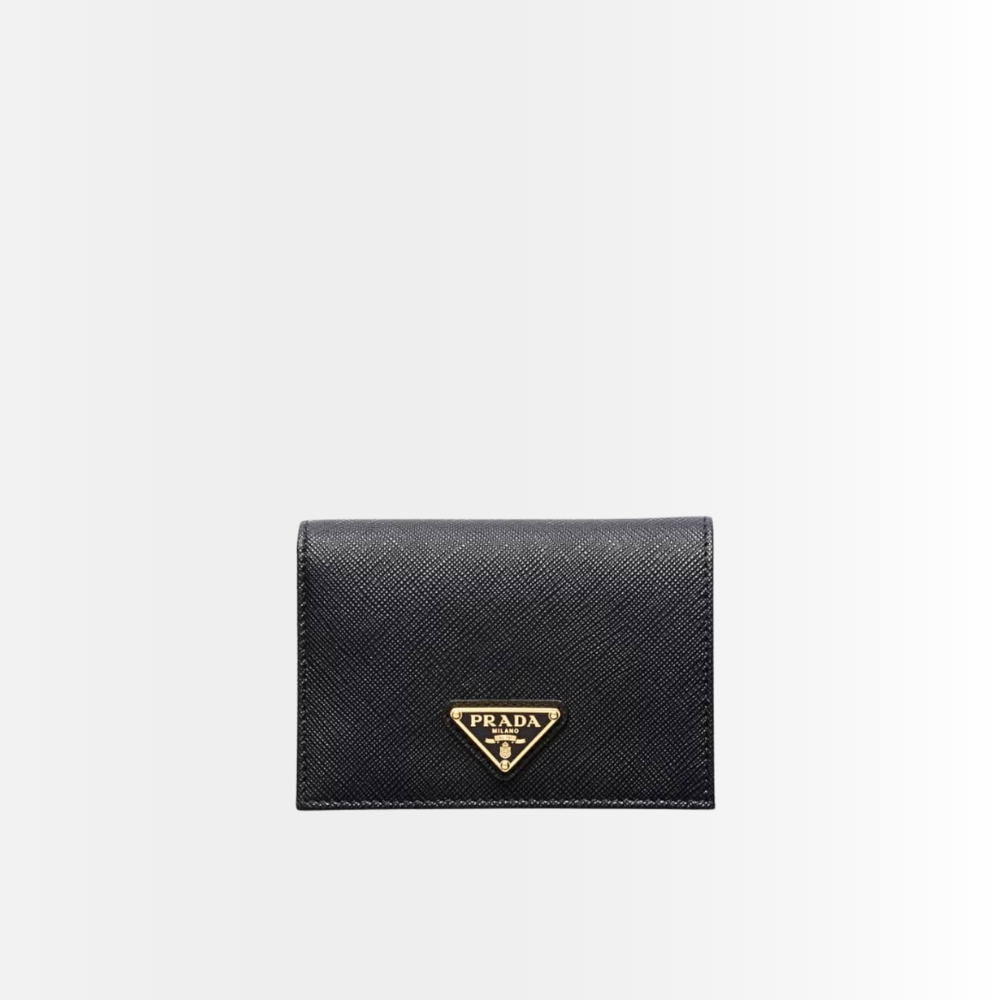 Prada Small Saffiano Leather Wallet Black 10cm 1MV021 QHH F0002