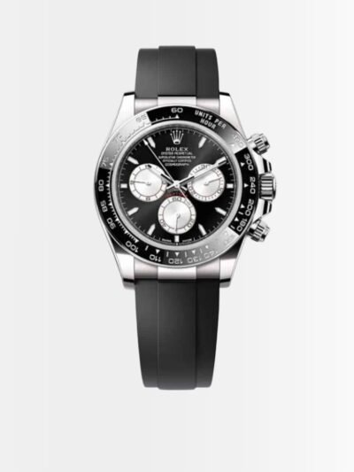 Rolex Cosmograph Daytona 40mm Silver With Black Strap 116519LN 0025