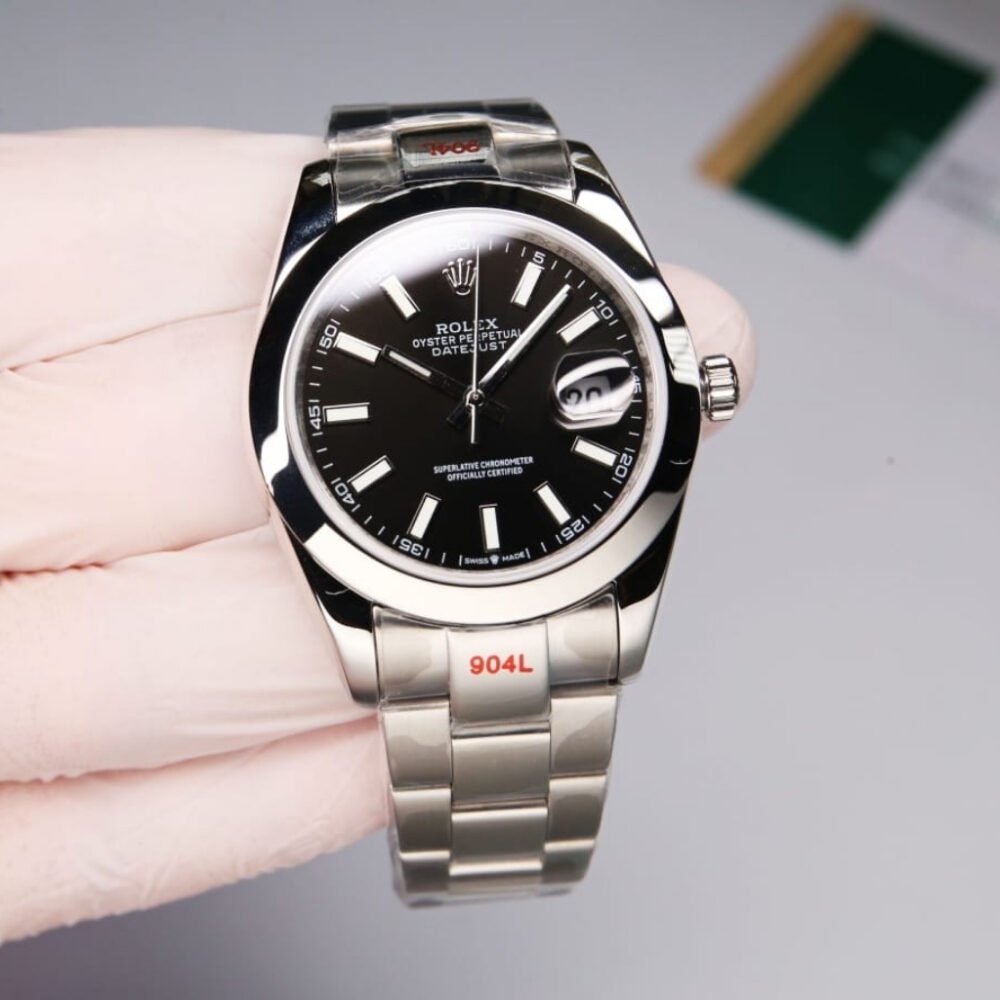 Rolex Datejust 41 Oyster Silver Black Dial 41mm 126300 0011