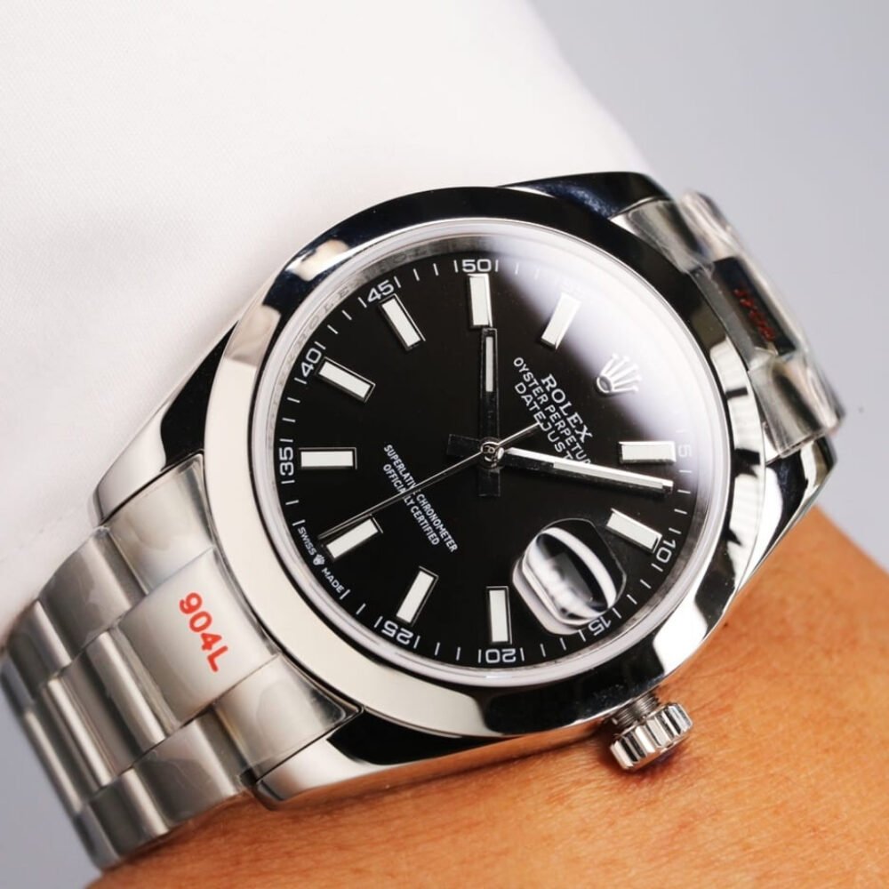 Rolex Datejust 41 Oyster Silver Black Dial 41mm 126300 0011