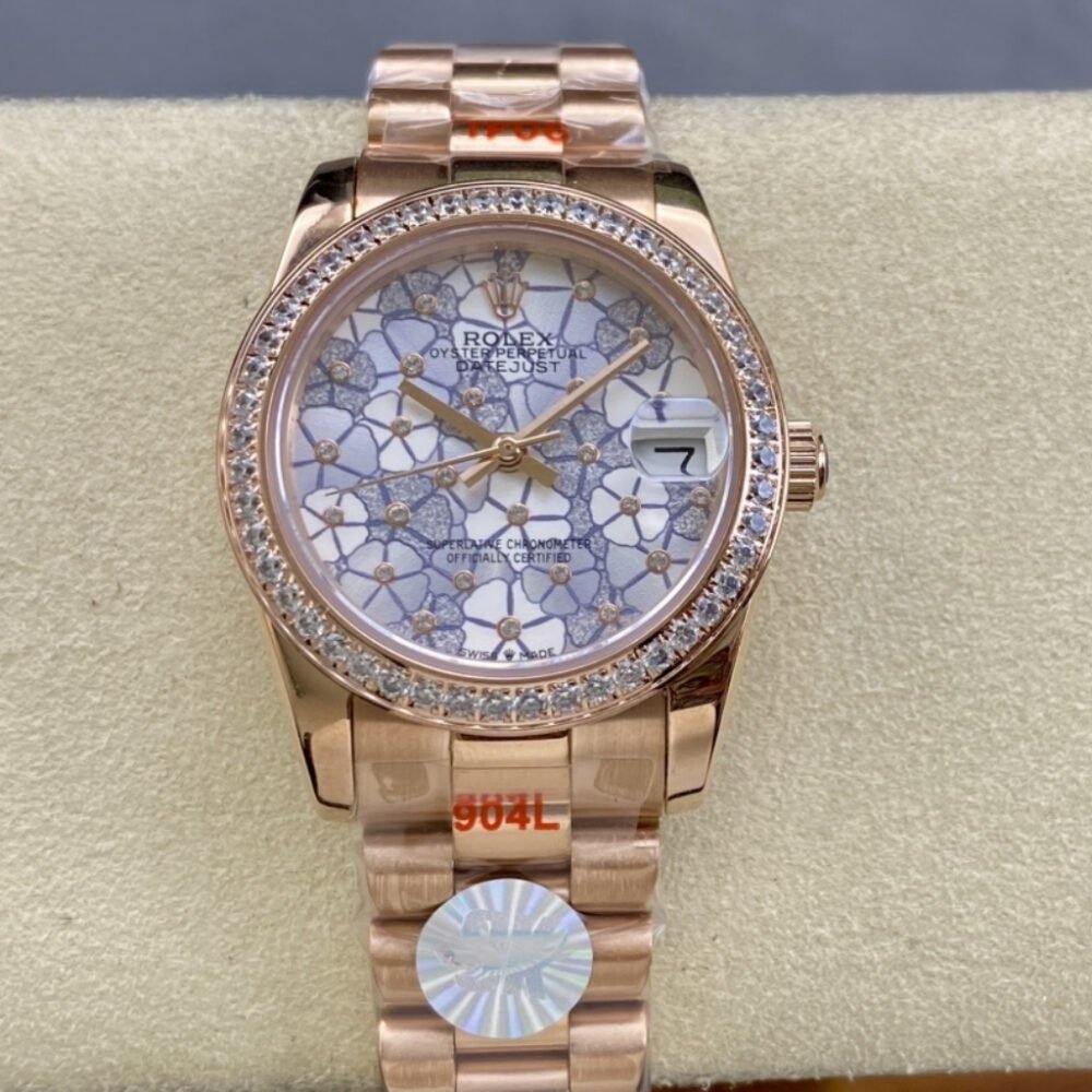 Rolex Datejust Everose Gold Floral Motif Diamond Dial 31mm 278285RBR 0036