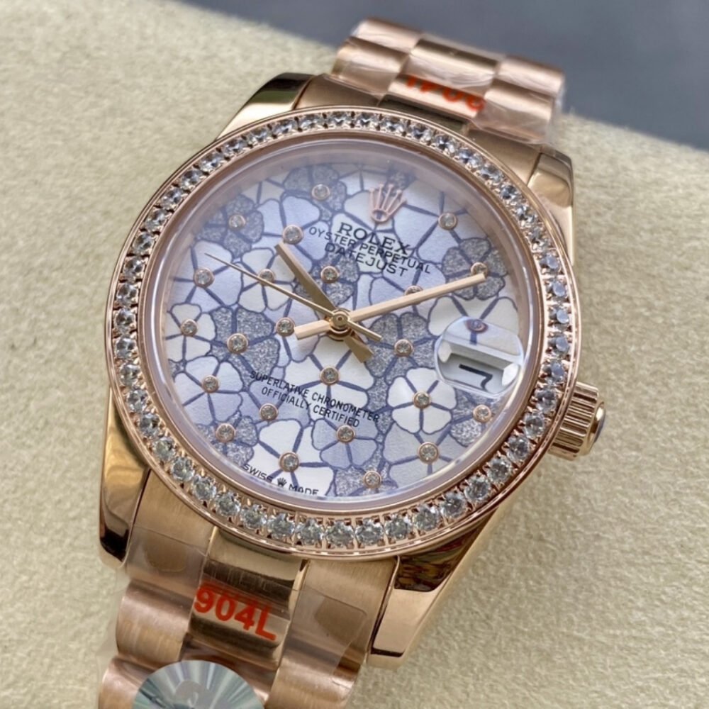 Rolex Datejust Everose Gold Floral Motif Diamond Dial 31mm 278285RBR 0036