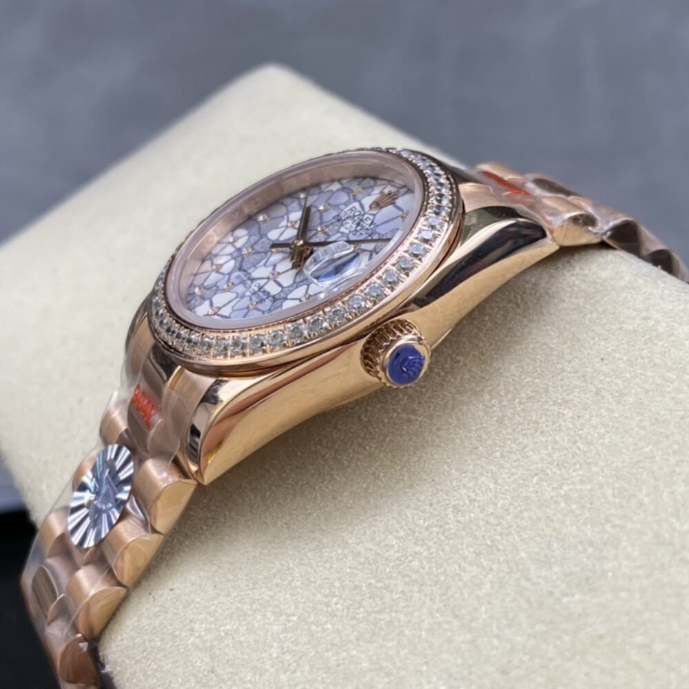 Rolex Datejust Everose Gold Floral Motif Diamond Dial 31mm 278285RBR 0036