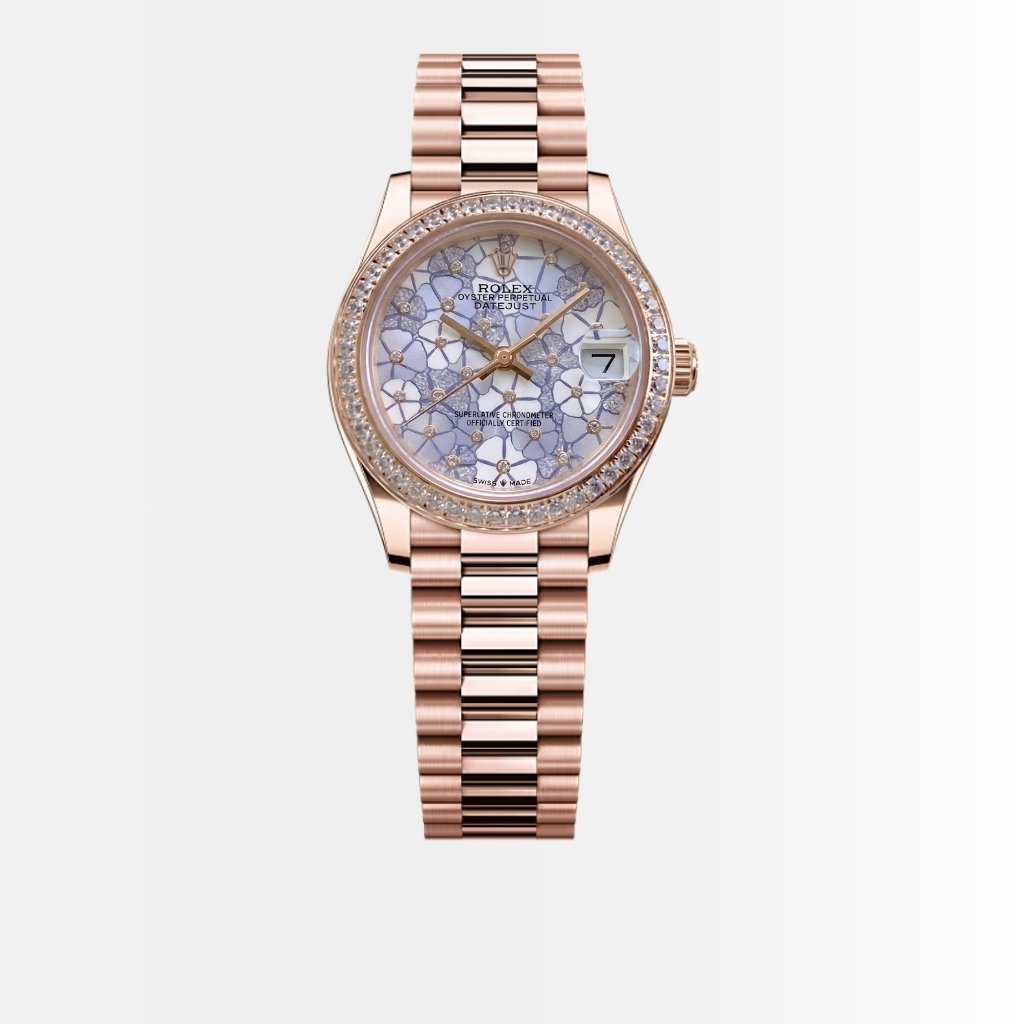Rolex Datejust Everose Gold Floral Motif Diamond Dial 31mm 278285RBR 0036