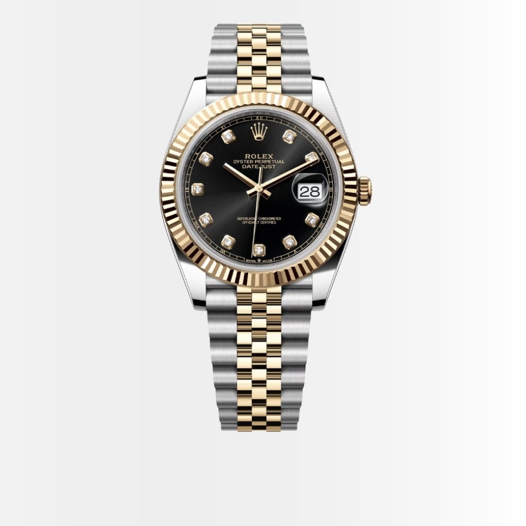 Rolex Datejust Jubilee Black Dial Gold 41mm 126333 0006