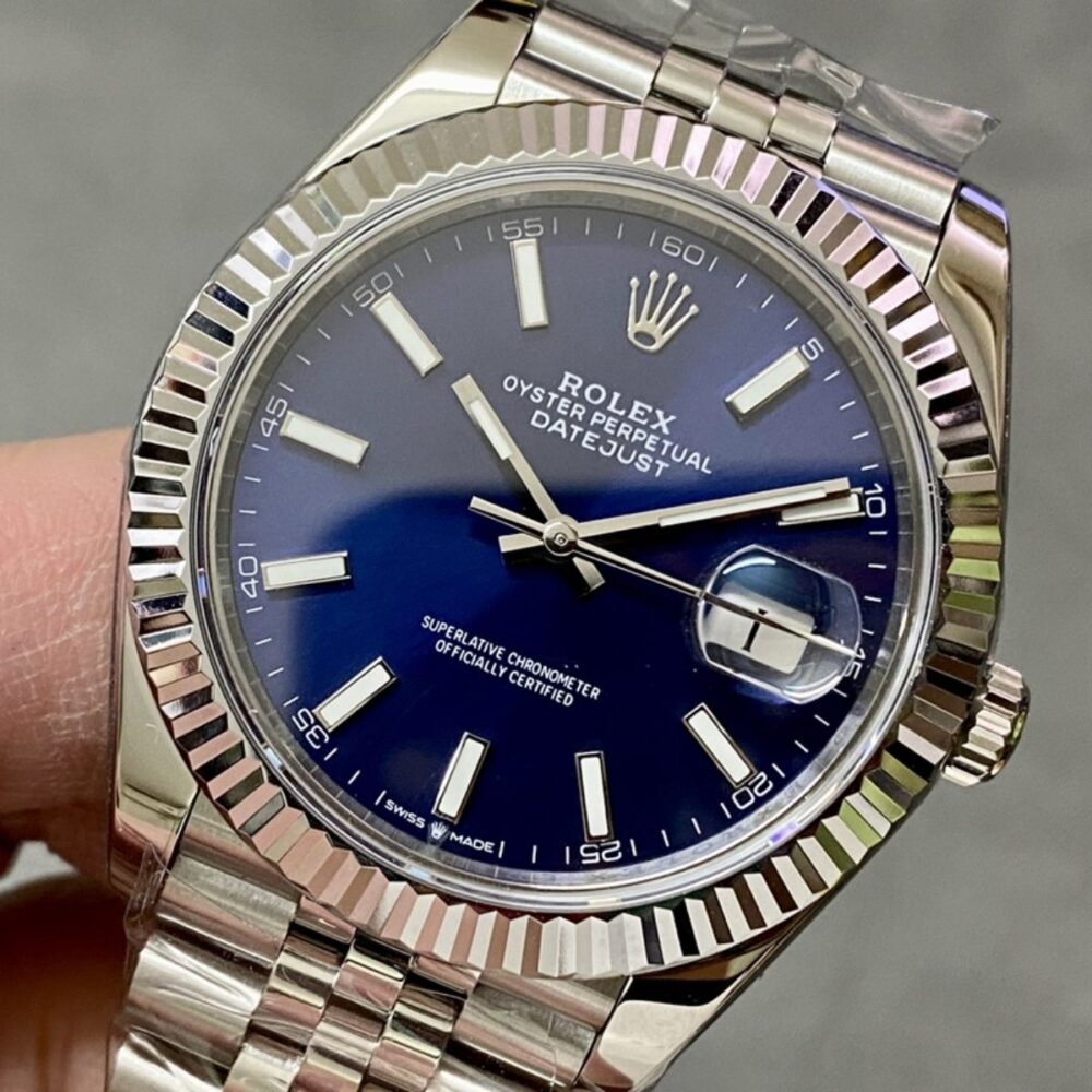 Rolex Datejust Jubilee Silver Navy Blue Dial 36mm 126334 0002