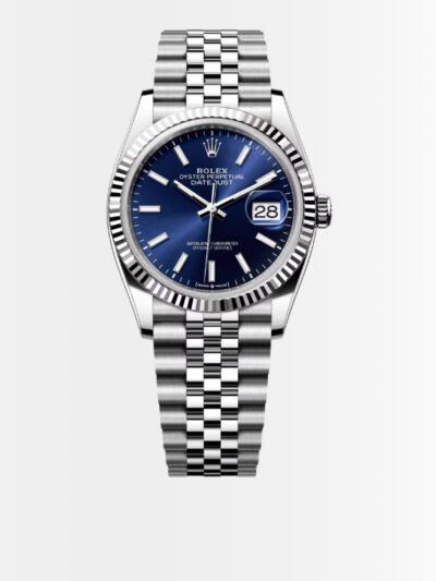 Rolex Datejust Jubilee Silver Navy Blue Dial 36mm 126334 0002