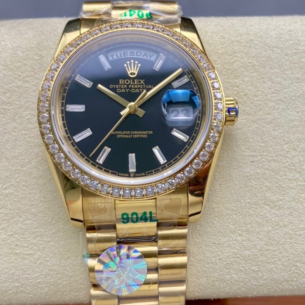 Rolex Day Date Gold Black Dial 36mm 228398TBR 0001