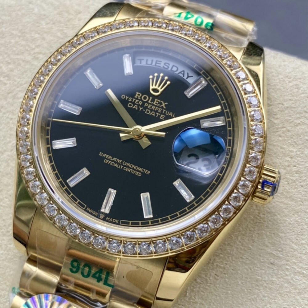 Rolex Day Date Gold Black Dial 36mm 228398TBR 0001