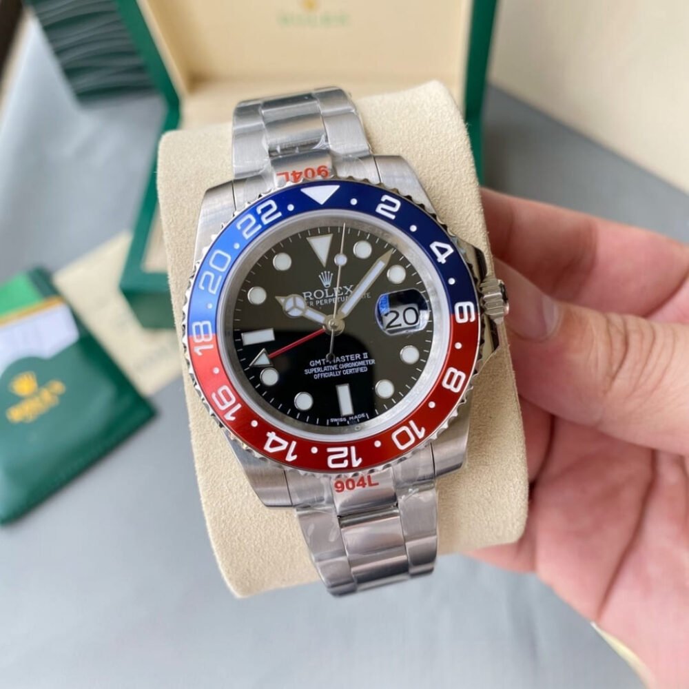 Rolex GMT Master II Dial Oyster Silver Pepsi Black 40mm M126710BLRO 0001