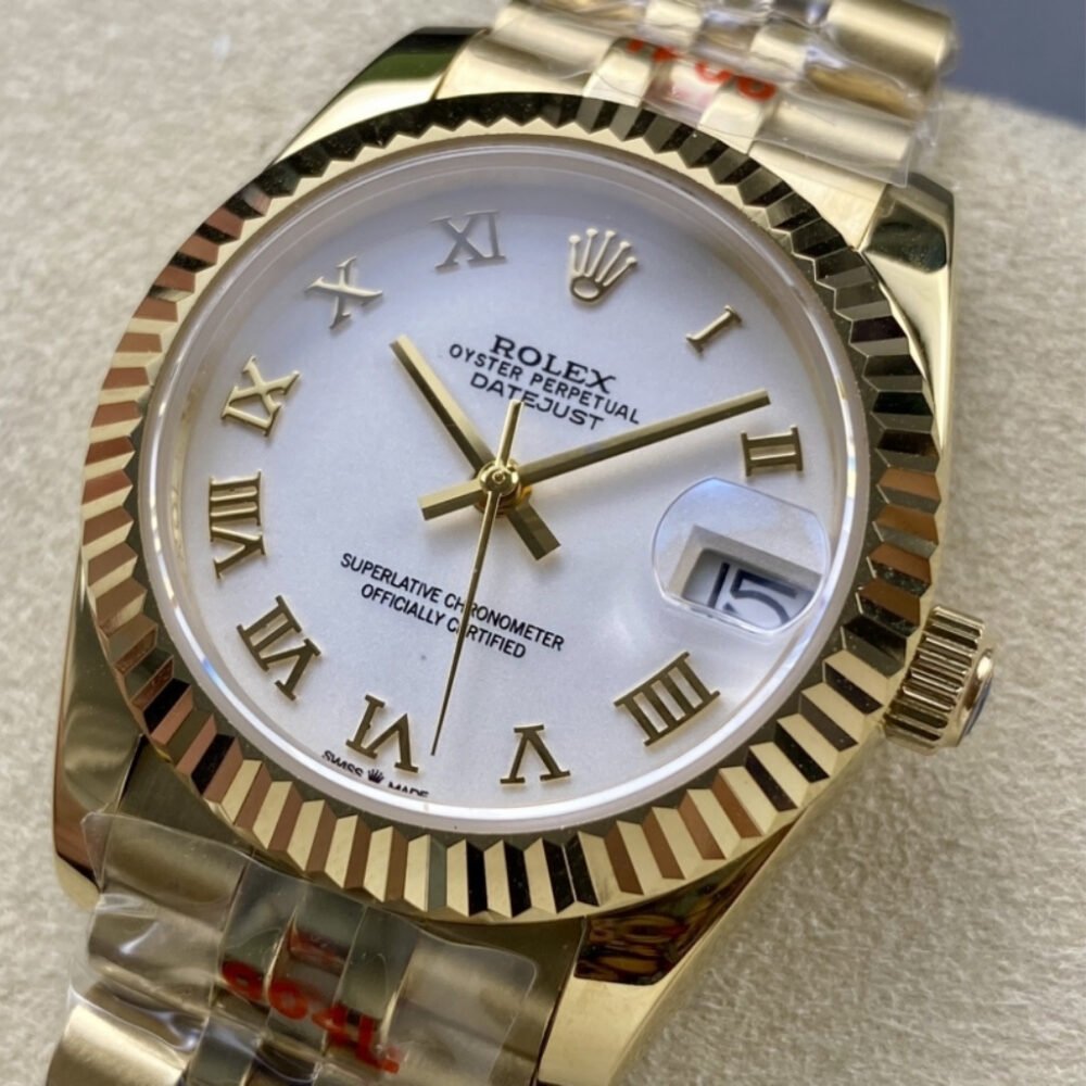Rolex Lady Datejust Gold White Dial 31mm 279178 0030