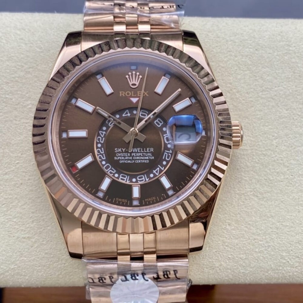 Rolex Sky Dweller Oyster Everose Gold Chocolate Dial 42mm 336935 0002