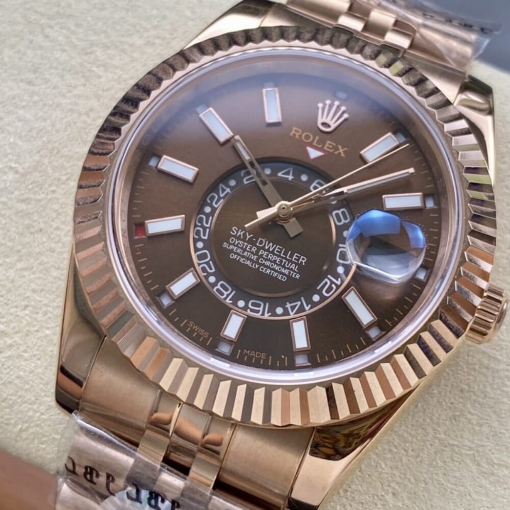 Rolex Sky Dweller Oyster Everose Gold Chocolate Dial 42mm 336935 0002