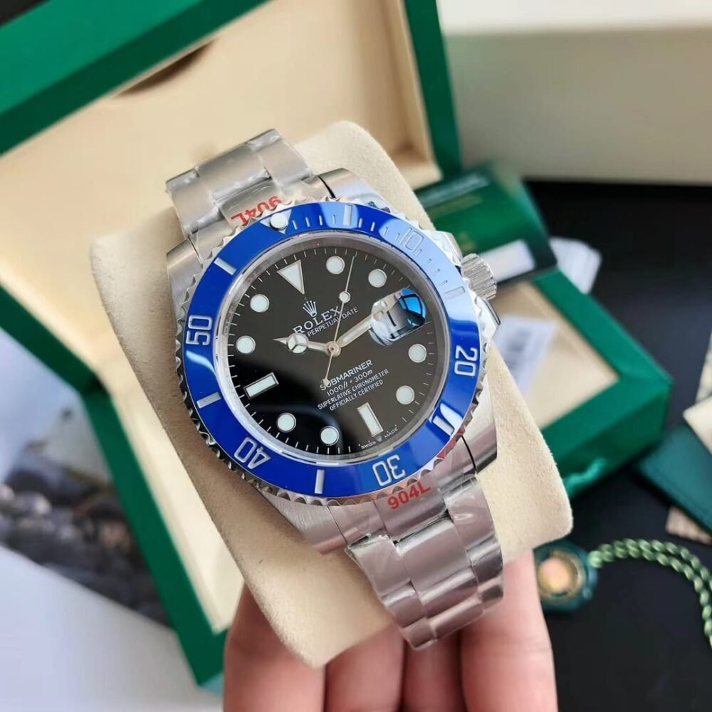 Rolex Submariner Date Oyster Silver Black Dial Blue 40mm M126619LB 0003