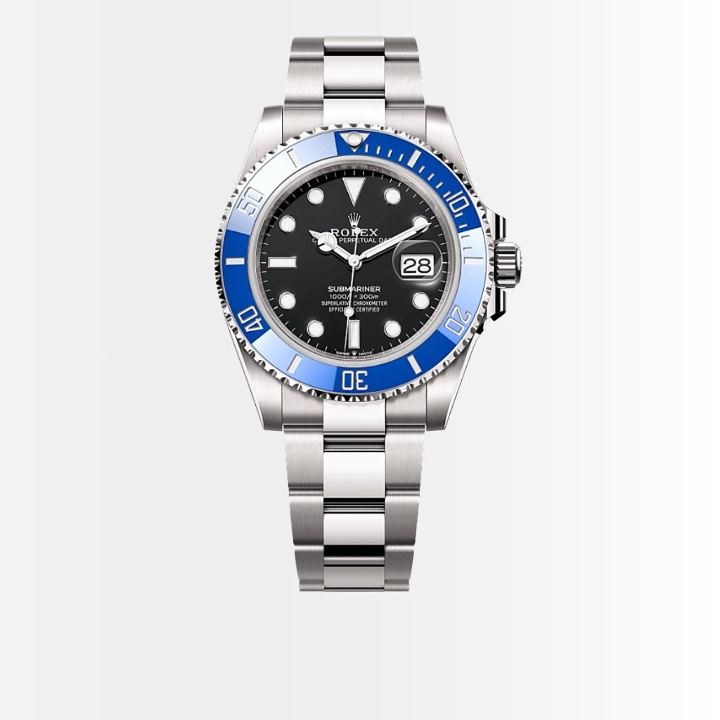 Rolex Submariner Date Oyster Silver Black Dial Blue 40mm M126619LB 0003