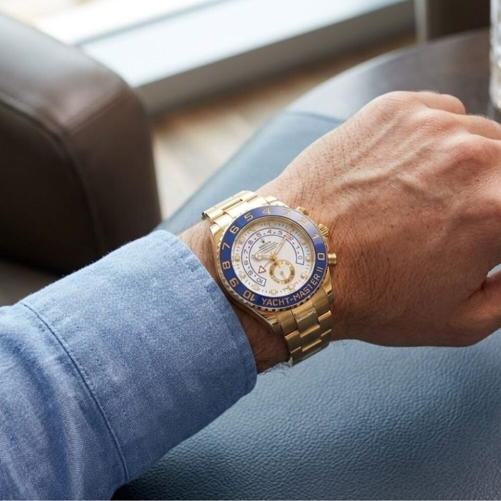 Rolex Yacht Master II Oyster Oystersteel Yellow Gold And White 44Mm 116688 0002