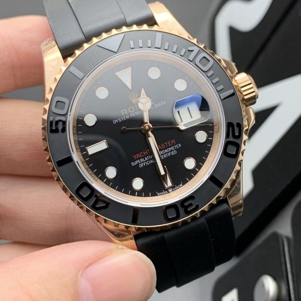 Rolex Yacht Master Oyster Black Dial And Everose Gold 40mm 126655