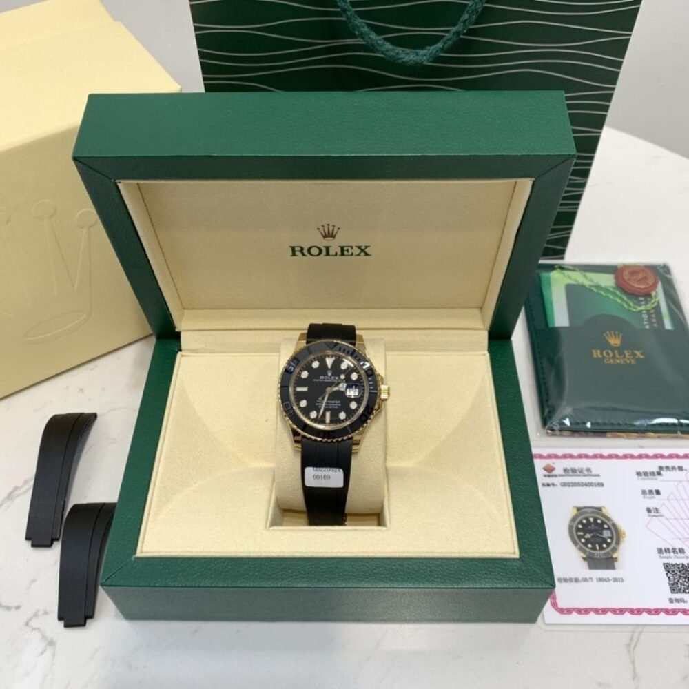 Rolex Yacht Master Oyster Black Dial And Gold 40mm 226658