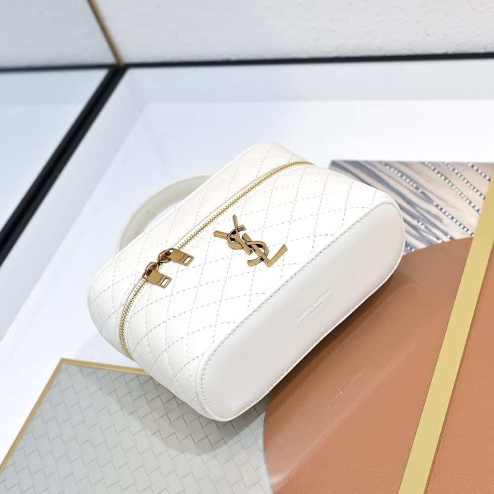 Saint Laurent Gaby Mini Vanity Bag White 18cm 7667311EL079207
