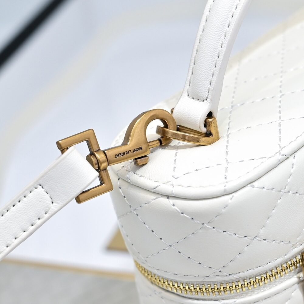 Saint Laurent Gaby Mini Vanity Bag White 18cm 7667311EL079207