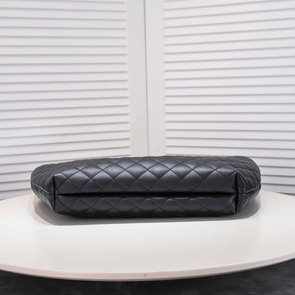 Saint Laurent Icare Maxi Shopping Bag In Quilted Black 50Cm 698651AAANG1000
