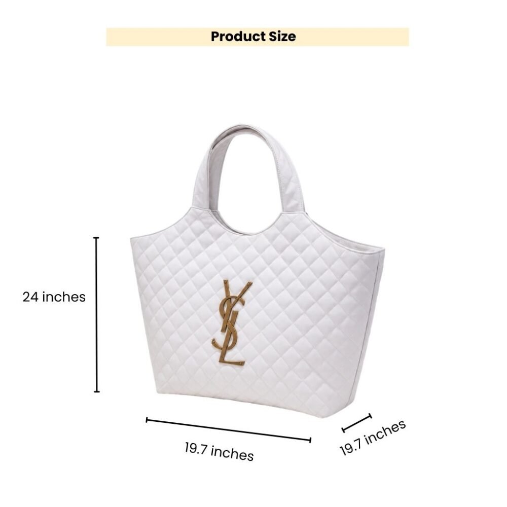 Saint Laurent Icare Maxi Shopping Bag White 50Cm
