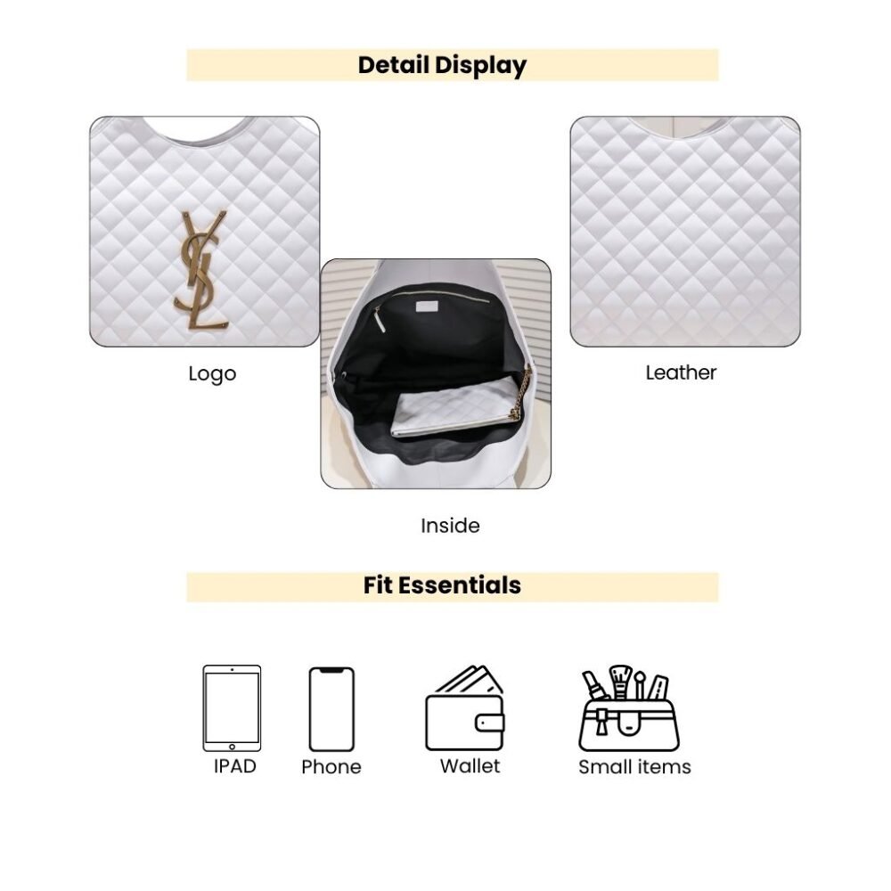 Saint Laurent Icare Maxi Shopping Bag White 50Cm