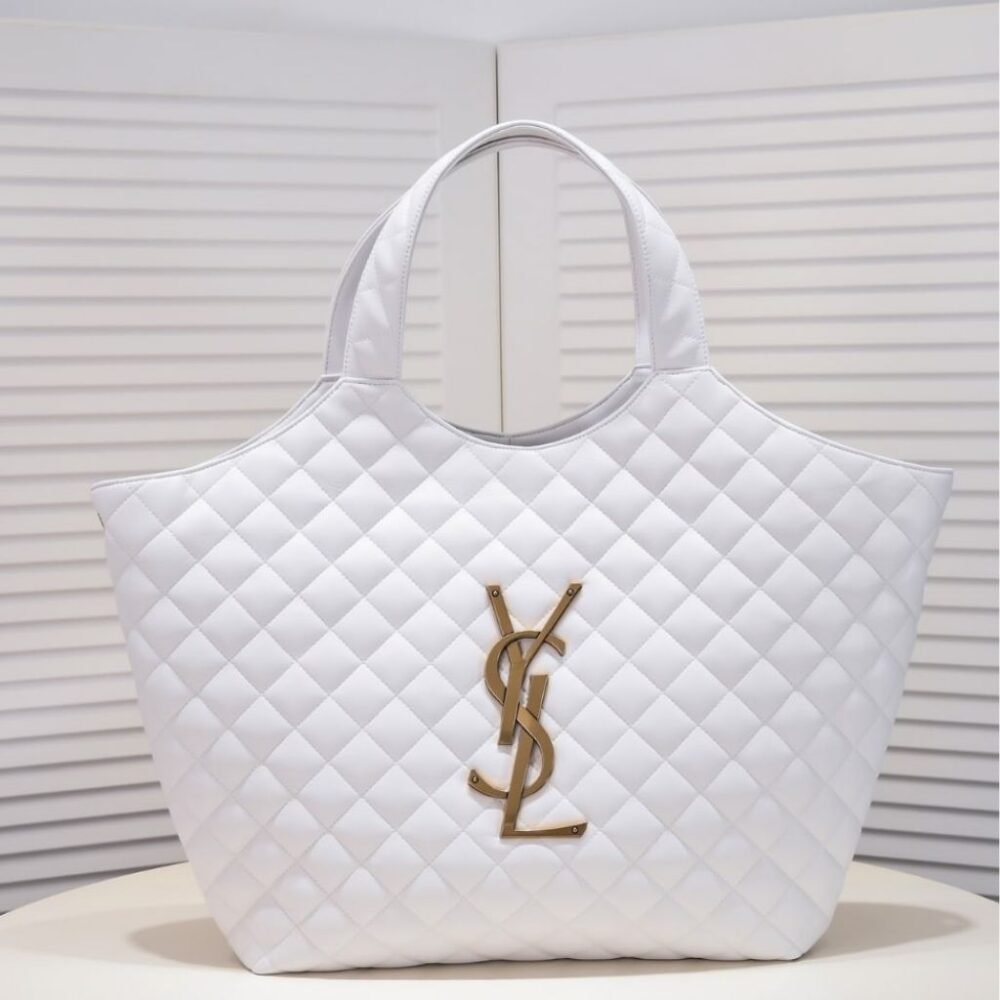 Saint Laurent Icare Maxi Shopping Bag White 50Cm
