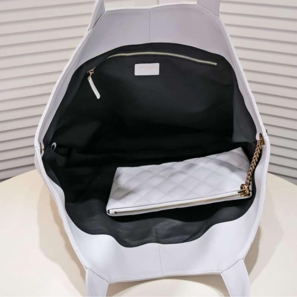 Saint Laurent Icare Maxi Shopping Bag White 50Cm