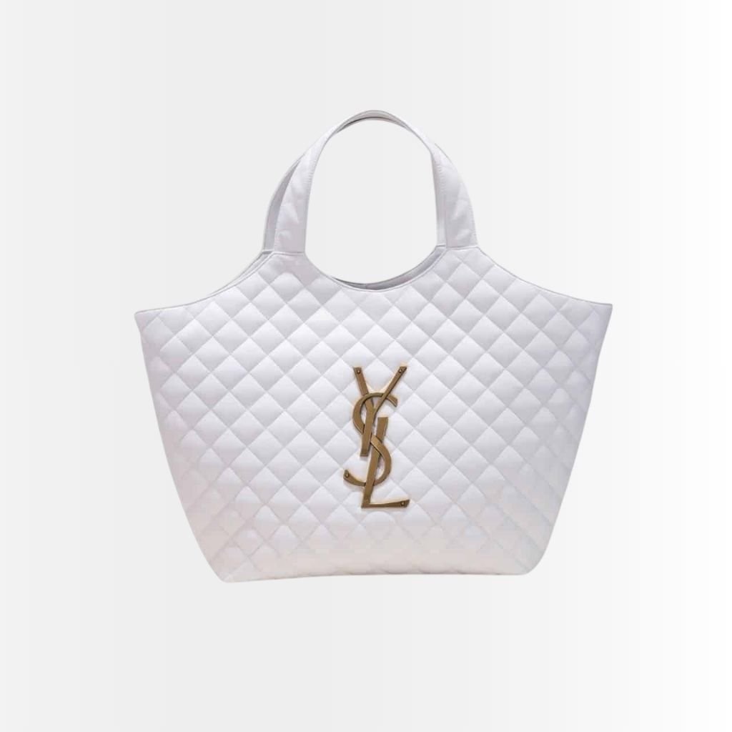 Saint Laurent Icare Maxi Shopping Bag White 50Cm