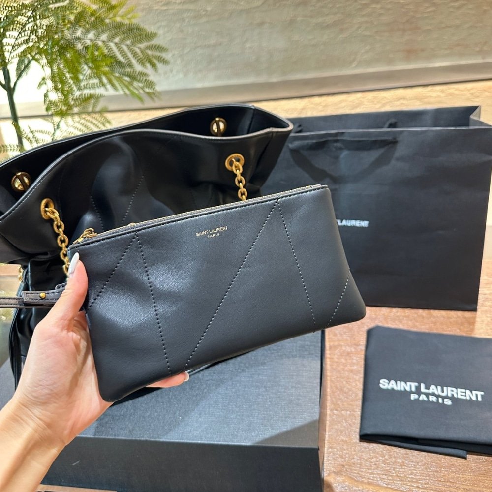 Saint Laurent Jamie Medium Shopping In Black 34cm 809824AAB321000
