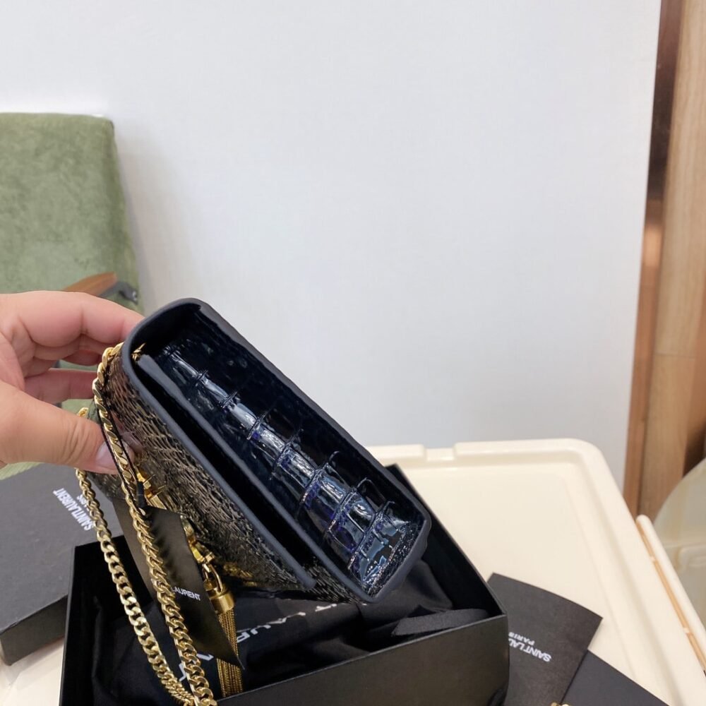 Saint Laurent Kate Shoulder Bag Black 24Cm 354119DND0J1000