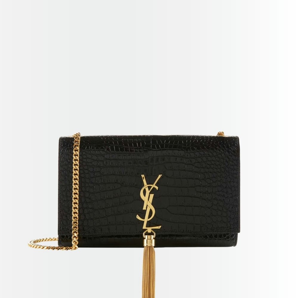 Saint Laurent Kate Shoulder Bag Black 24Cm 354119DND0J1000