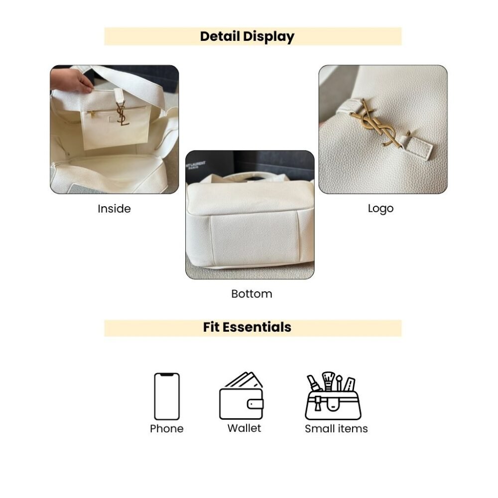 Saint Laurent Le 5 à 7 Bea Bag White 50cm 763435AADDG