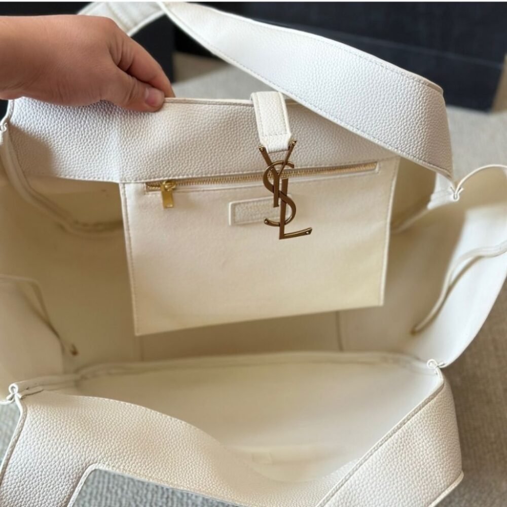 Saint Laurent Le 5 à 7 Bea Bag White 50cm 763435AADDG